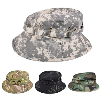 1 шт. шляпа, военные Тактические шляпы-ведра для мужчин и женщин, Охота, Рыбалка, уличный камуфляж, хлопковая солнцезащитная кепка