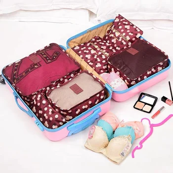 6 шт. компл Дорожные сумки для хранения, аккуратный органайзер, шкаф, чемодан, сумка-органайзер для путешествий, портативный органайзер для багажа, сумка-кубик