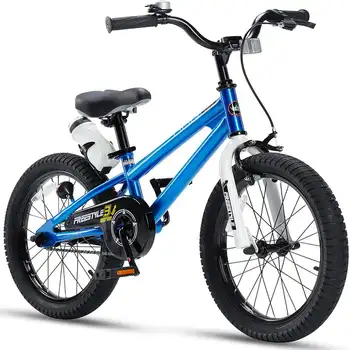 Велосипед для фристайла 18 дюймов для девочек и мальчиков Синий с подставкой