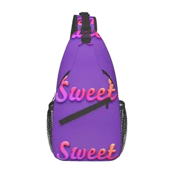 Нагрудная сумка Sweet Words с аниме-сумкой через плечо для мужчин и женщин, рюкзак для путешествий, школьный рюкзак, уличный полиэстер, повседневный, один размер