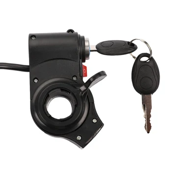Рукоятка акселератора на руле электрического велосипеда, переключатель блокировки ключа дроссельной заслонки